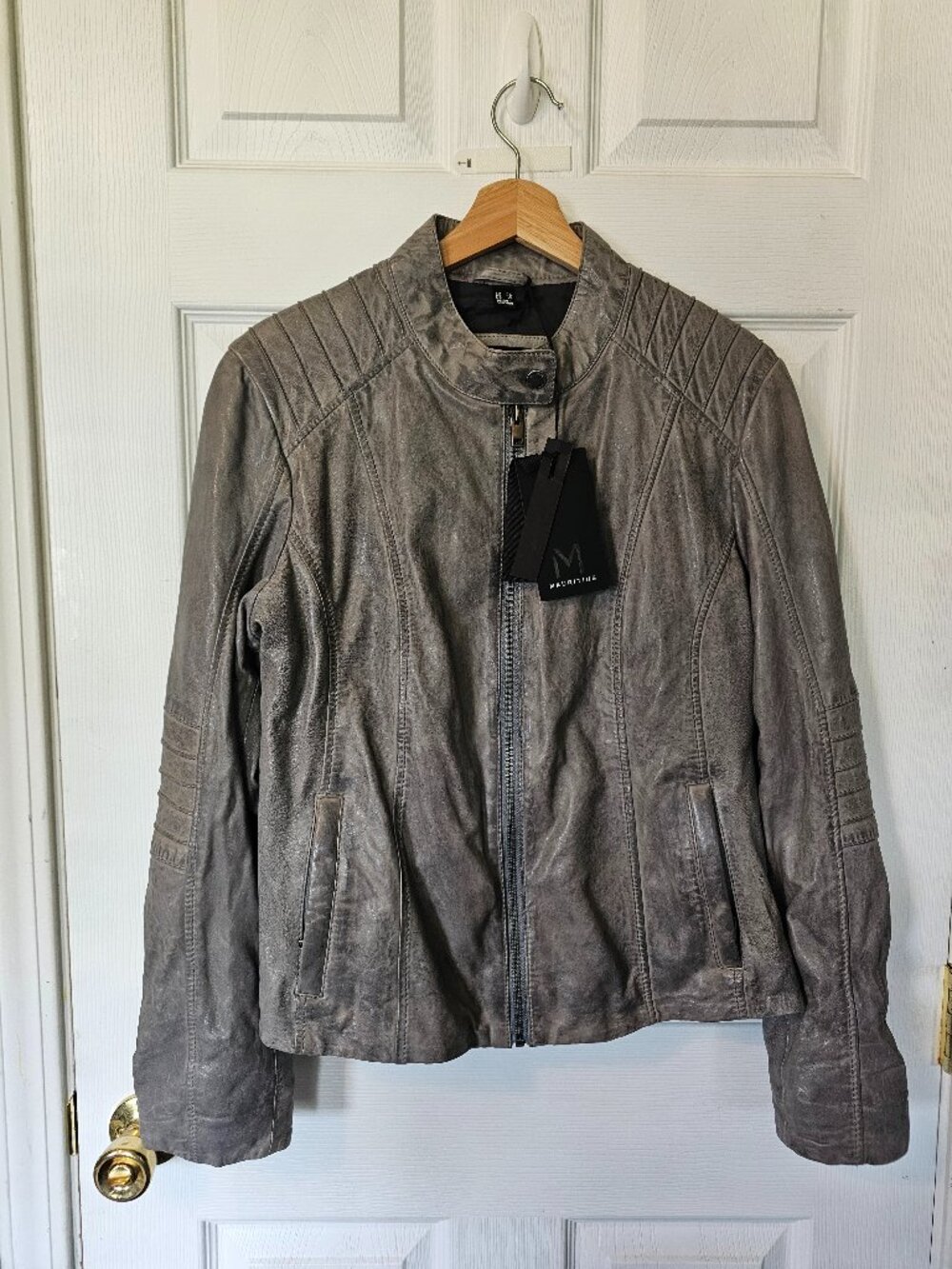 NWT Women's XL Mauritius Juana Lamb Leather Moto Jacket